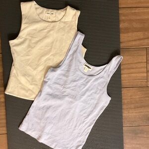Open Edit- Cream and Light Blue Tops size M